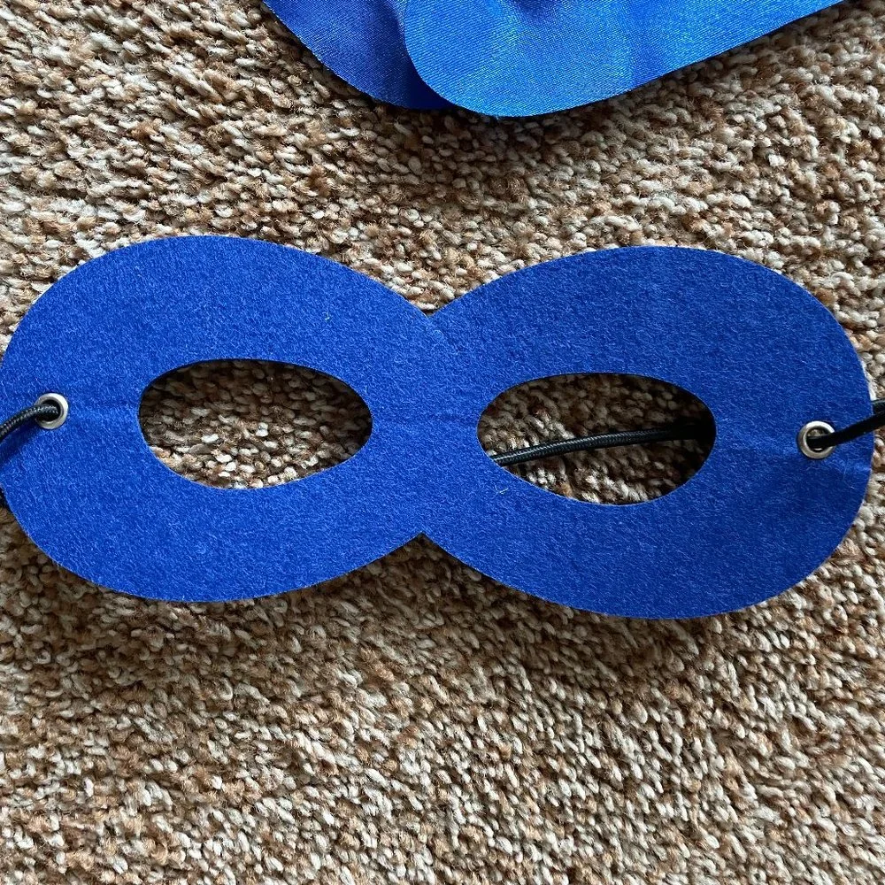 Royal Blue cape and mask